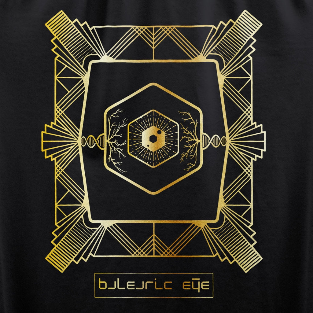 Acid Deco Balearic Eye Dave Little T-Shirt / Black-Future Past-Essential Republik