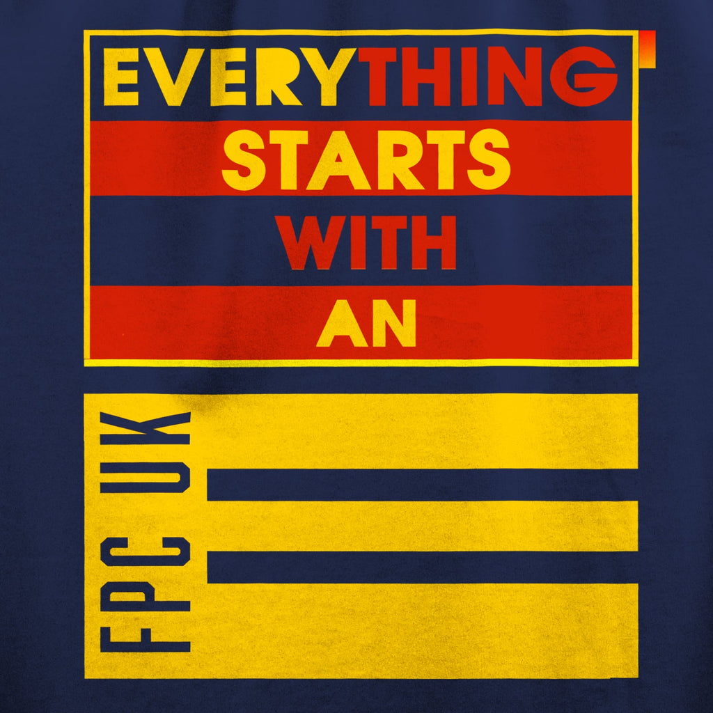 Everything Begins With An 'E' T-Shirt / Navy-Future Past-Essential Republik