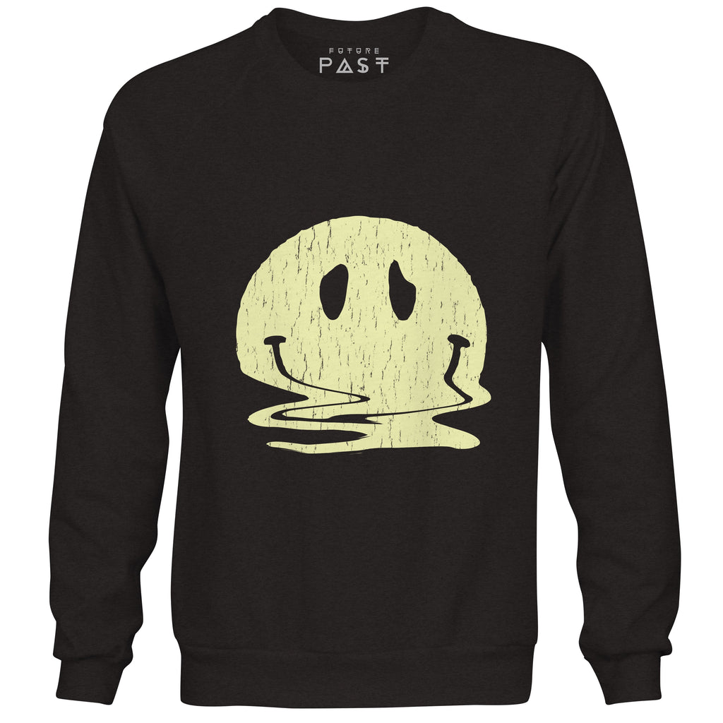 Melted Smiler Premium Sweatshirt / Black-Future Past-Essential Republik