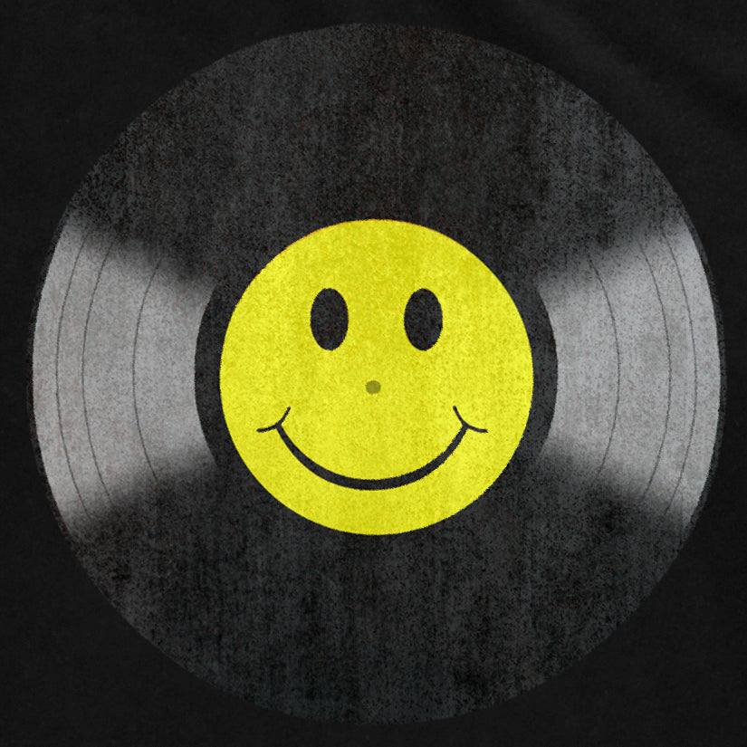 Vinyl Smiler Premium Sweatshirt / Black-Future Past-Essential Republik