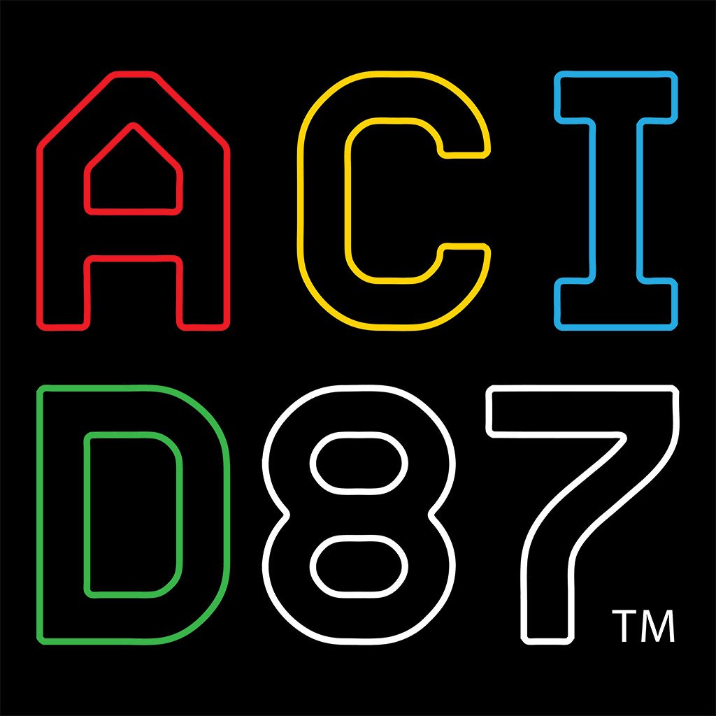 Acid87 Multi Colour Logo Unisex Organic T-Shirt-Acid87-Essential Republik