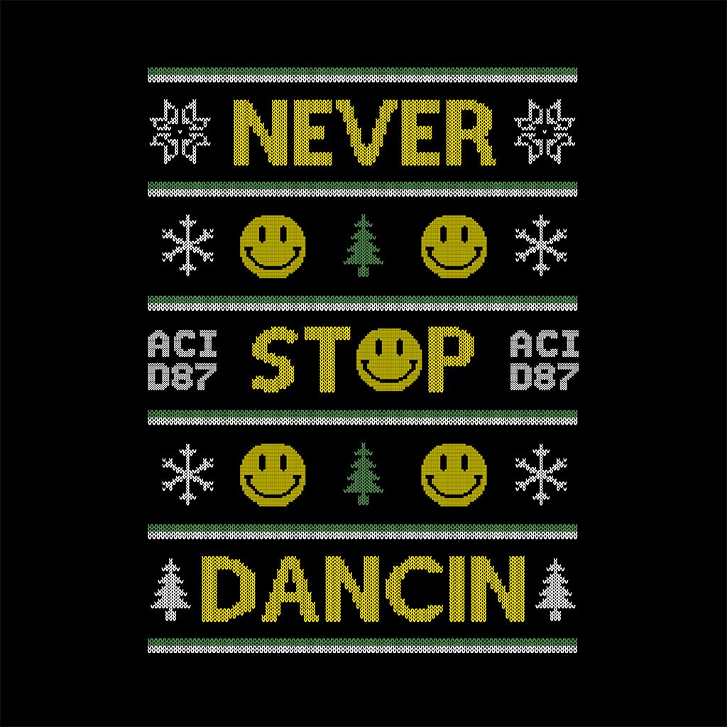 Never Stop Dancin Ugly Christmas Men's T-Shirt-Acid87-Essential Republik