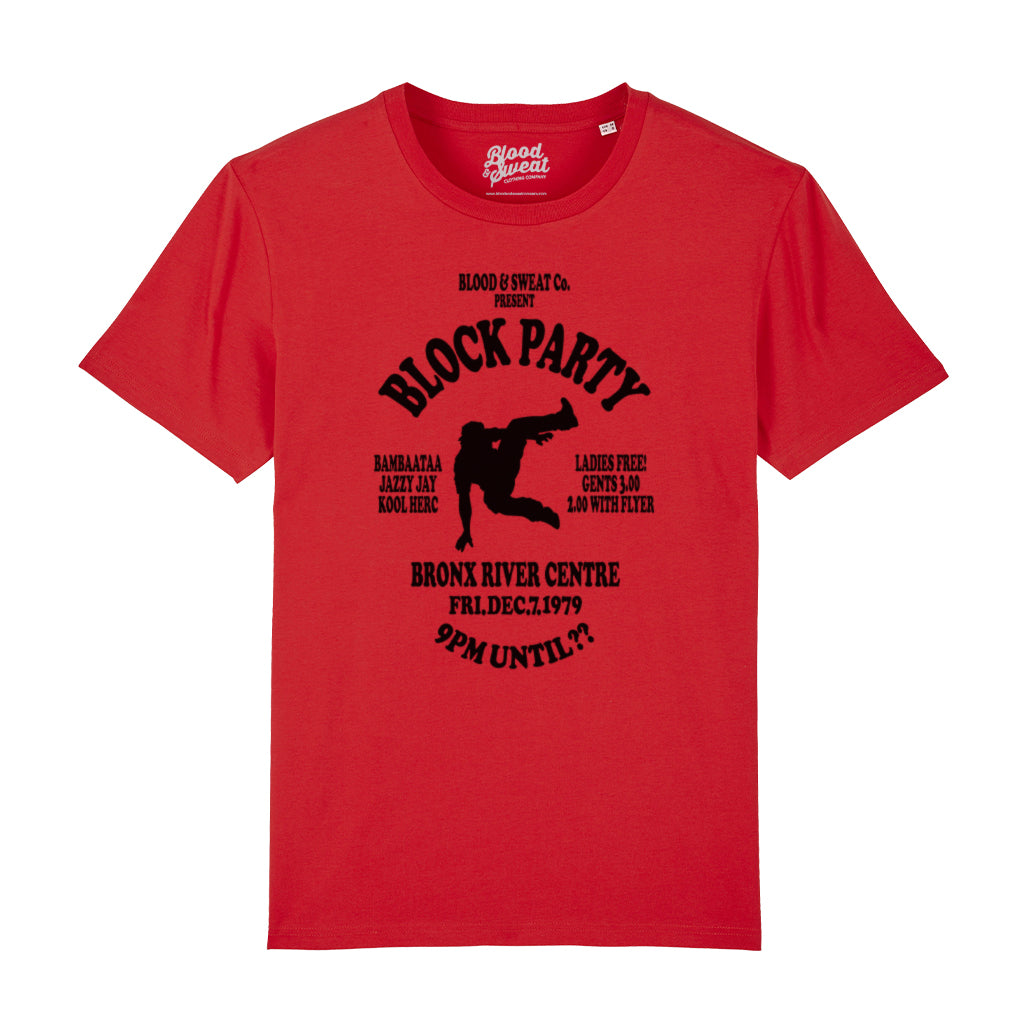 Block Party Unisex Organic T-Shirt-Blood & Sweat-Essential Republik