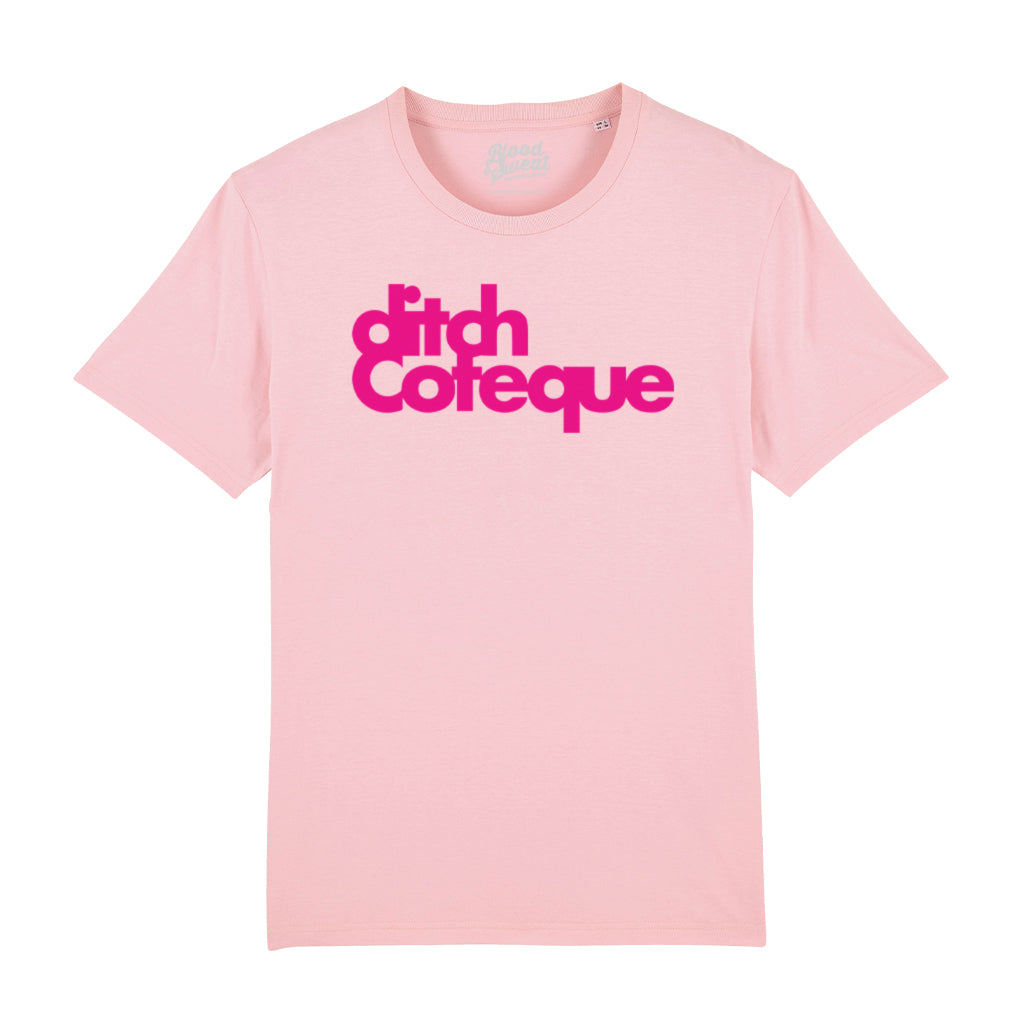 Official Ditchcoteque Pink Unisex Organic T-Shirt-Blood & Sweat-Essential Republik