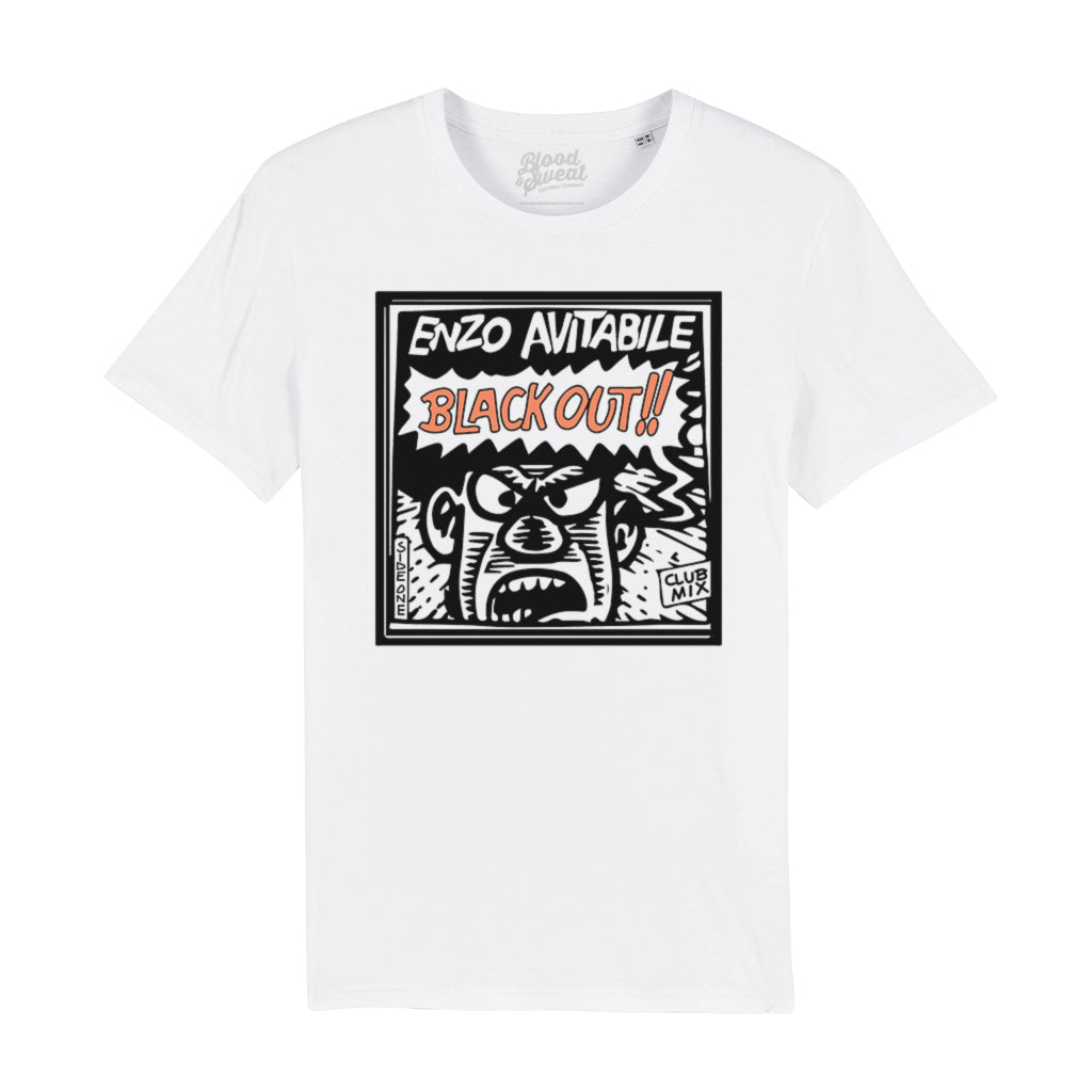 Enzo Blackout Unisex Organic T-Shirt-Blood & Sweat-Essential Republik