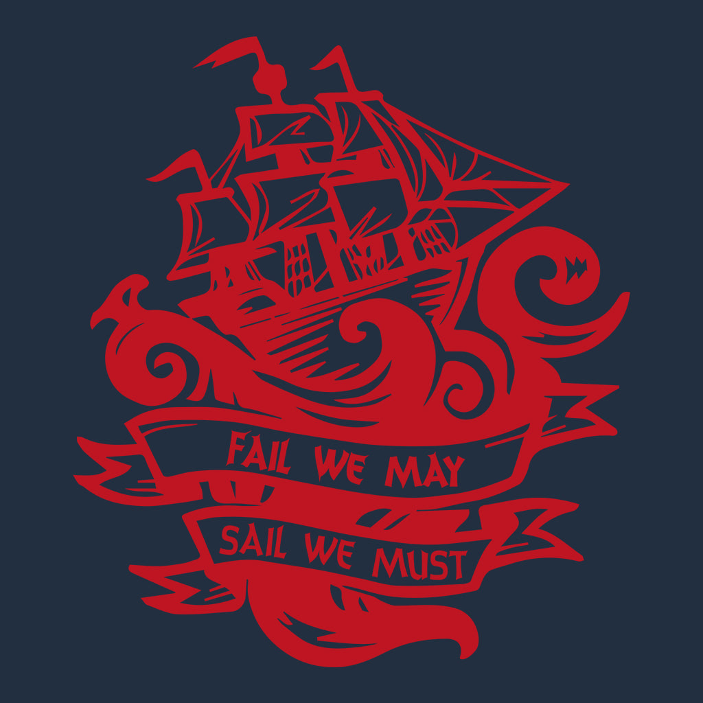 Copy of Chem Gen - Fail We May Sail We Must Red Unisex Stoller Crew Neck Sweatshirt-Blood & Sweat-Essential Republik