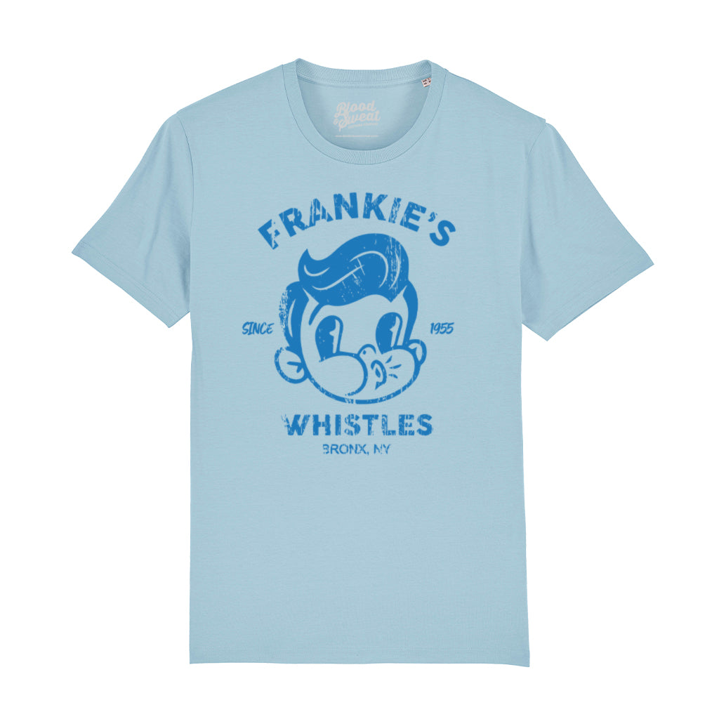 Frankie's Whistles Blue Unisex Organic T-Shirt-Blood & Sweat-Essential Republik