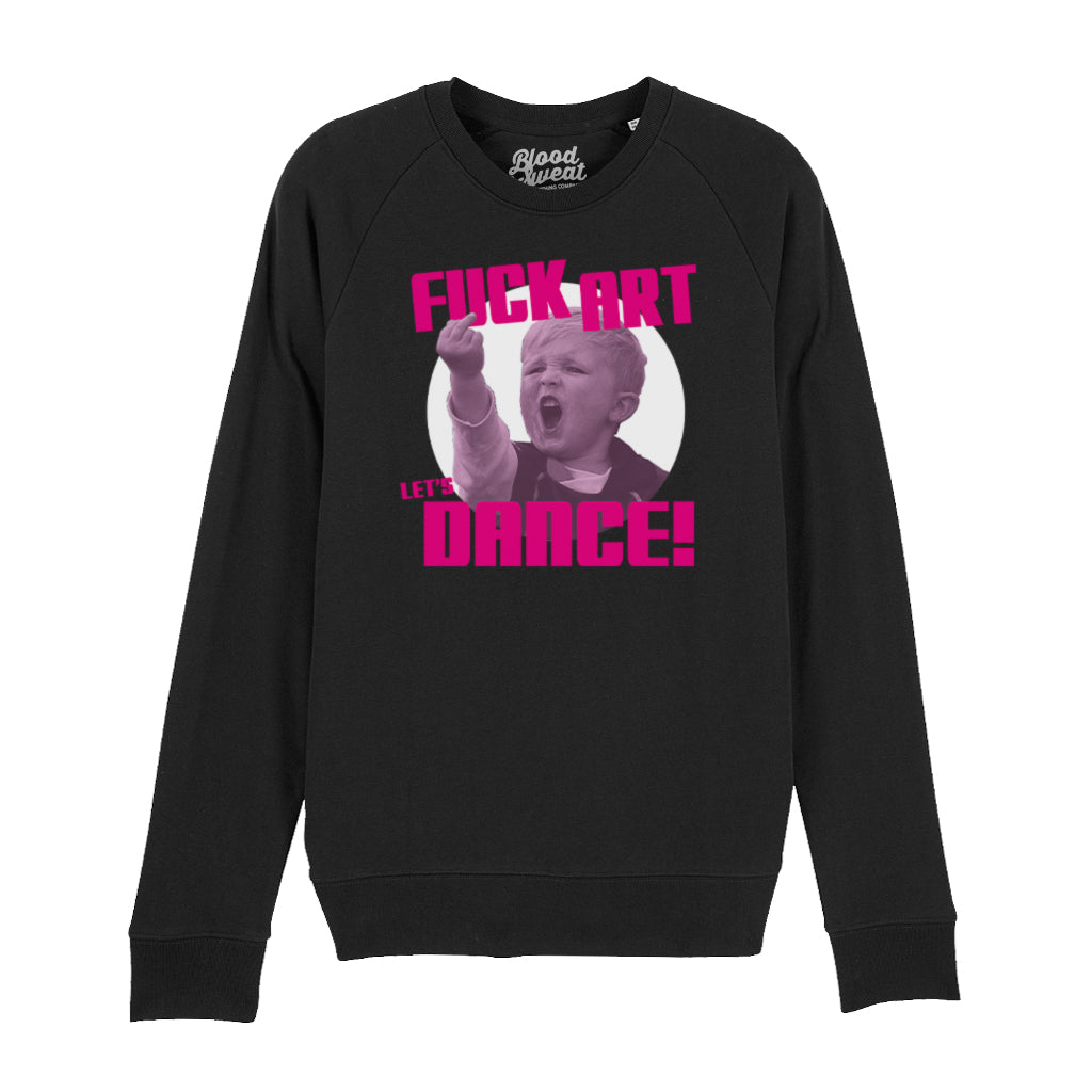 F**k Art Pink Unisex Stoller Crew Neck Sweatshirt-Blood & Sweat-Essential Republik