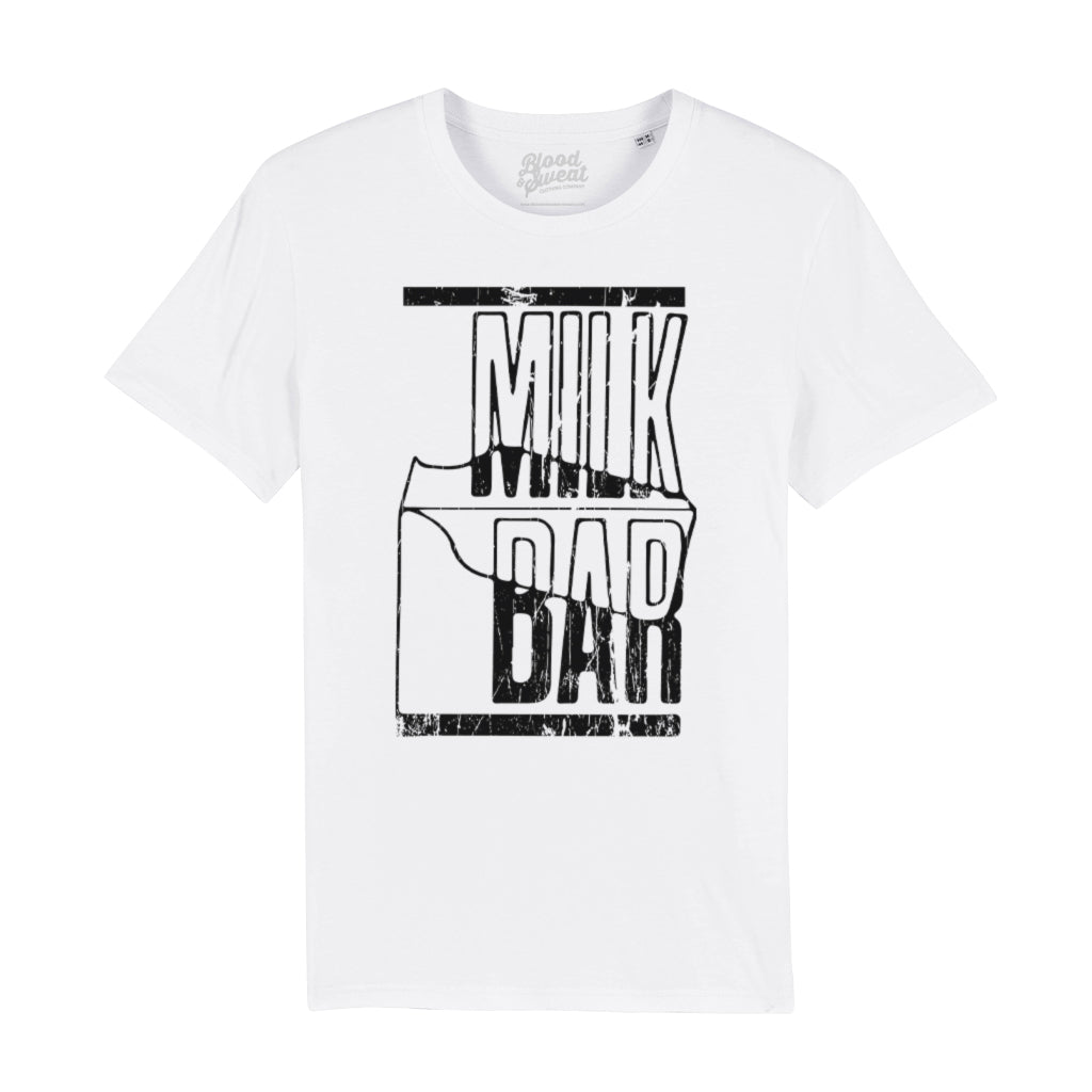 Milk Bar Black Unisex Organic T-Shirt-Blood & Sweat-Essential Republik