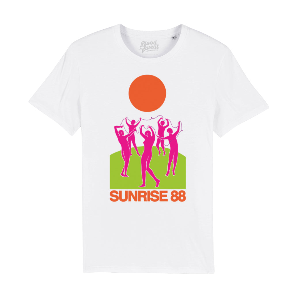 Sunrise 88 Pink Unisex Organic T-Shirt-Blood & Sweat-Essential Republik
