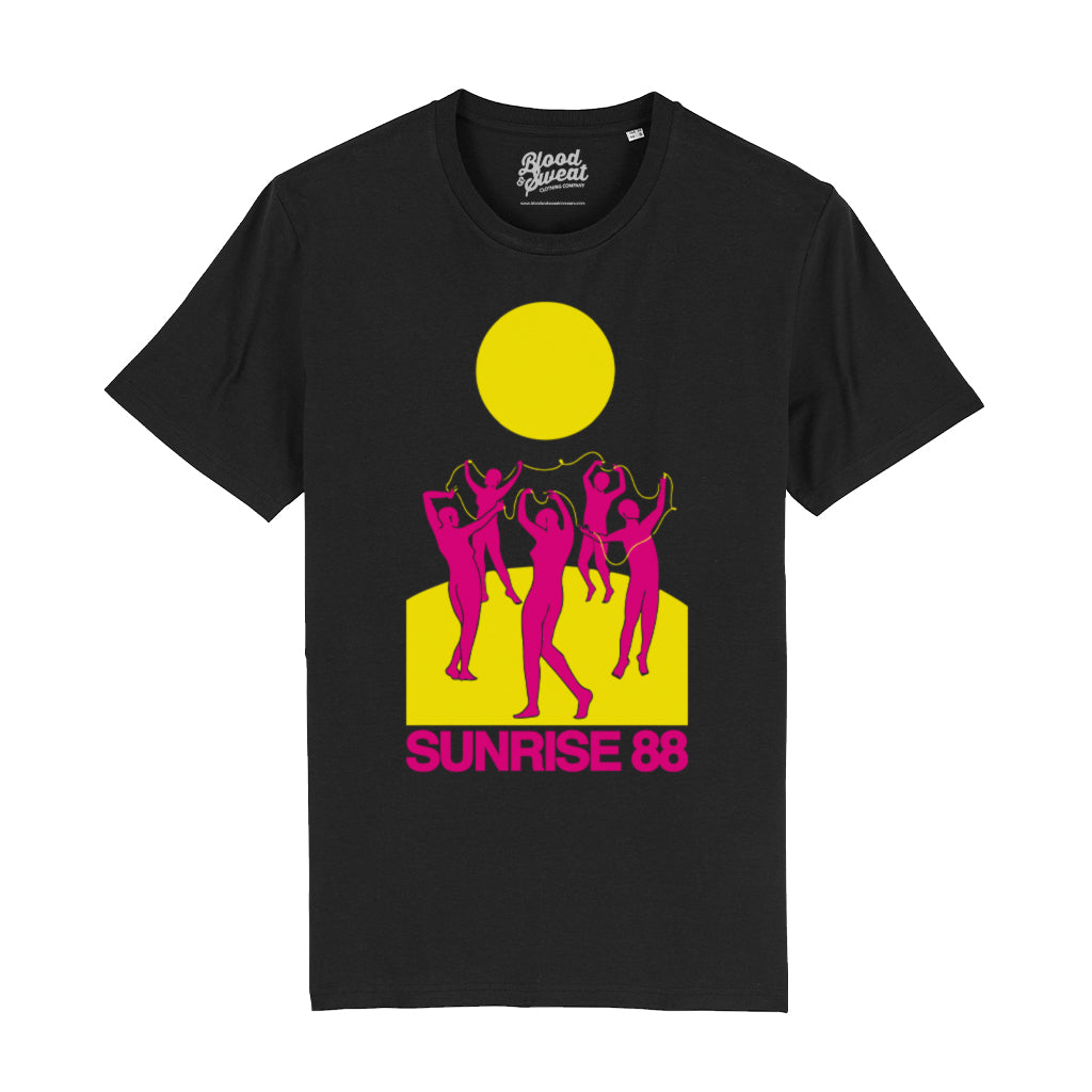 Sunrise 88 Yellow Unisex Organic T-Shirt-Blood & Sweat-Essential Republik