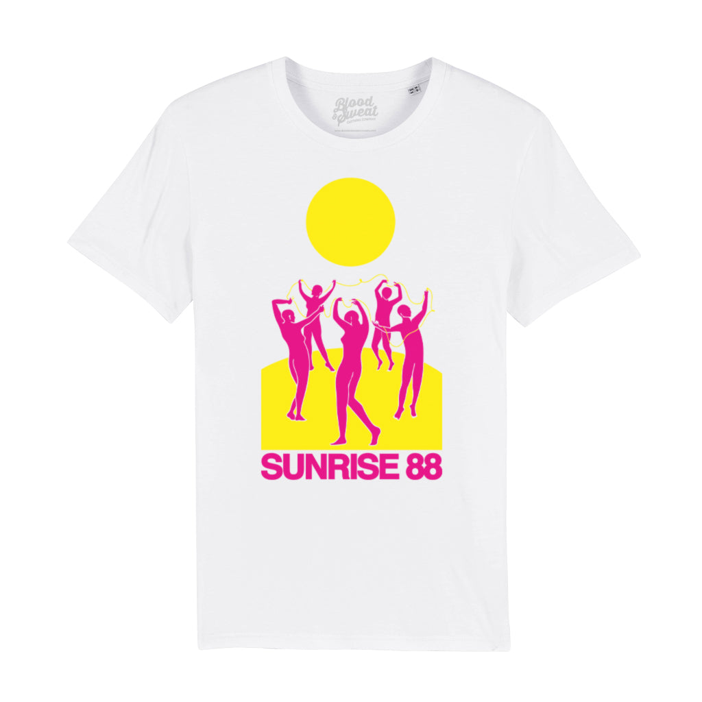 Sunrise 88 Yellow Unisex Organic T-Shirt-Blood & Sweat-Essential Republik