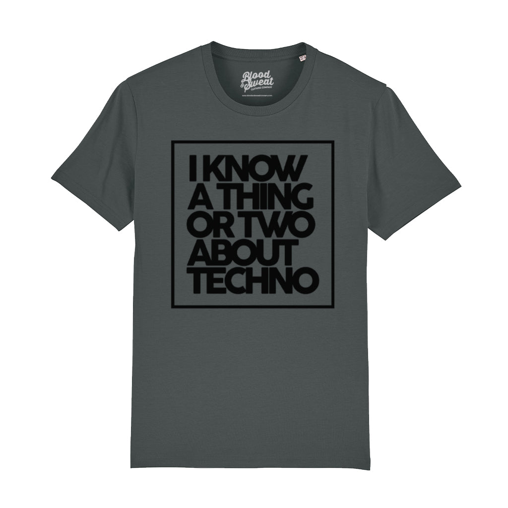 Techno Knowledge Black Unisex Organic T-Shirt-Blood & Sweat-Essential Republik