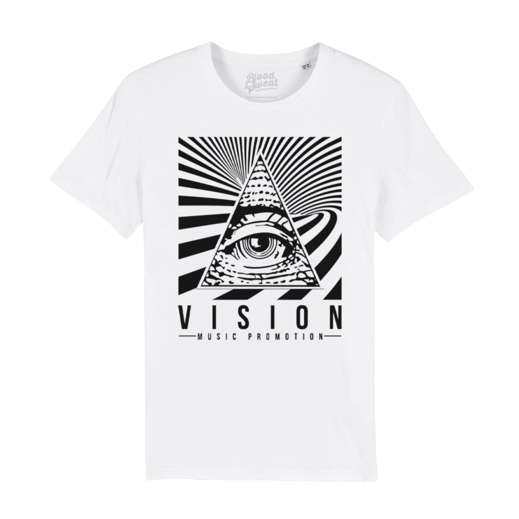 Official Vision Collaboration Black Unisex Organic T-Shirt-Blood & Sweat-Essential Republik