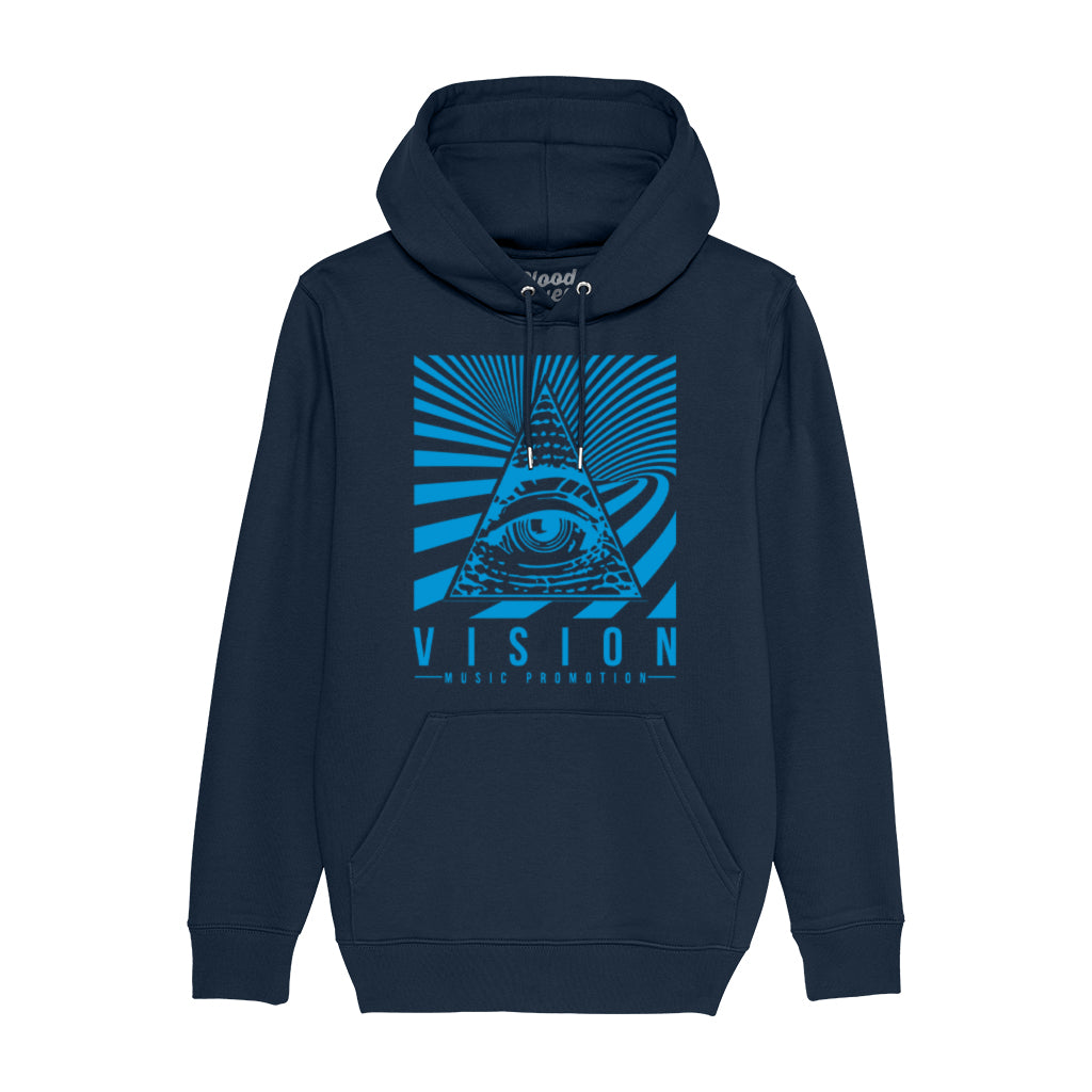 Official Vision Collaboration Blue Unisex Cruiser Iconic Hoodie-Blood & Sweat-Essential Republik
