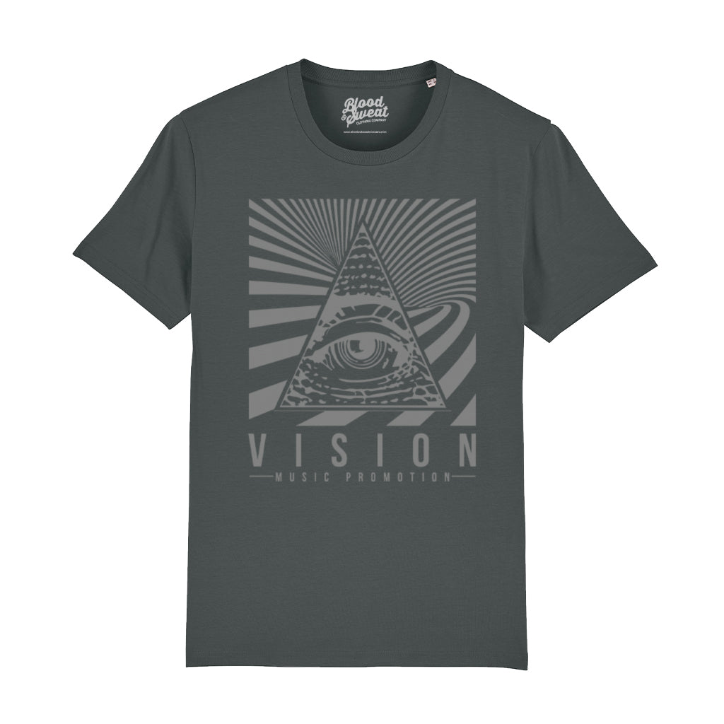 Official Vision Collaboration Grey Unisex Organic T-Shirt-Blood & Sweat-Essential Republik