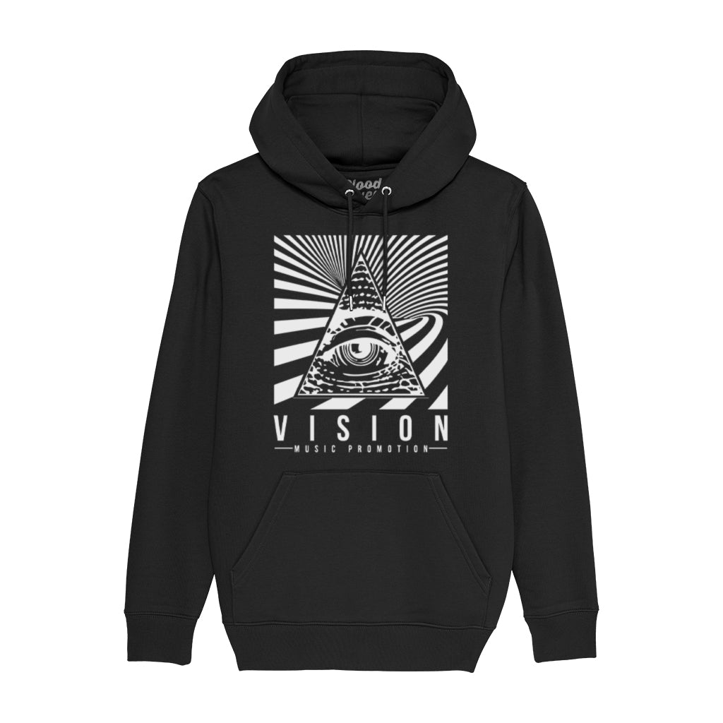 Official Vision Collaboration White Unisex Cruiser Iconic Hoodie-Blood & Sweat-Essential Republik