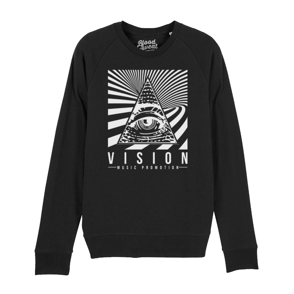 Official Vision Collaboration White Unisex Stoller Crew Neck Sweatshirt-Blood & Sweat-Essential Republik