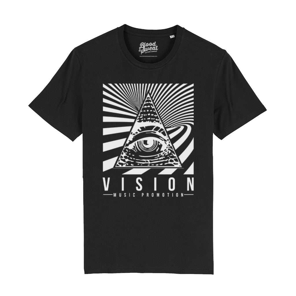 Official Vision Collaboration White Unisex Organic T-Shirt-Blood & Sweat-Essential Republik