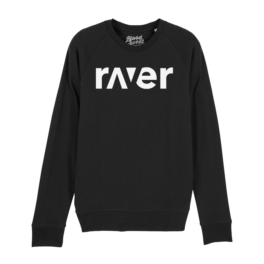 Raver White Unisex Stoller Crew Neck Sweatshirt-Blood & Sweat-Essential Republik
