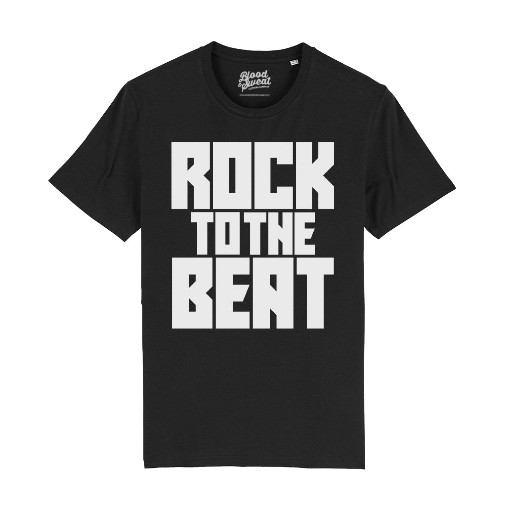 Rock To The Beat Unisex Organic T-Shirt-Blood & Sweat-Essential Republik