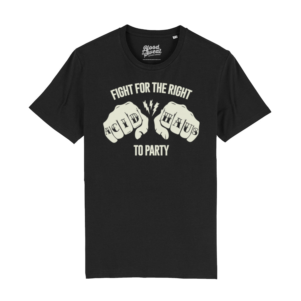 Fight For The Right Unisex Organic T-Shirt-Blood & Sweat-Essential Republik
