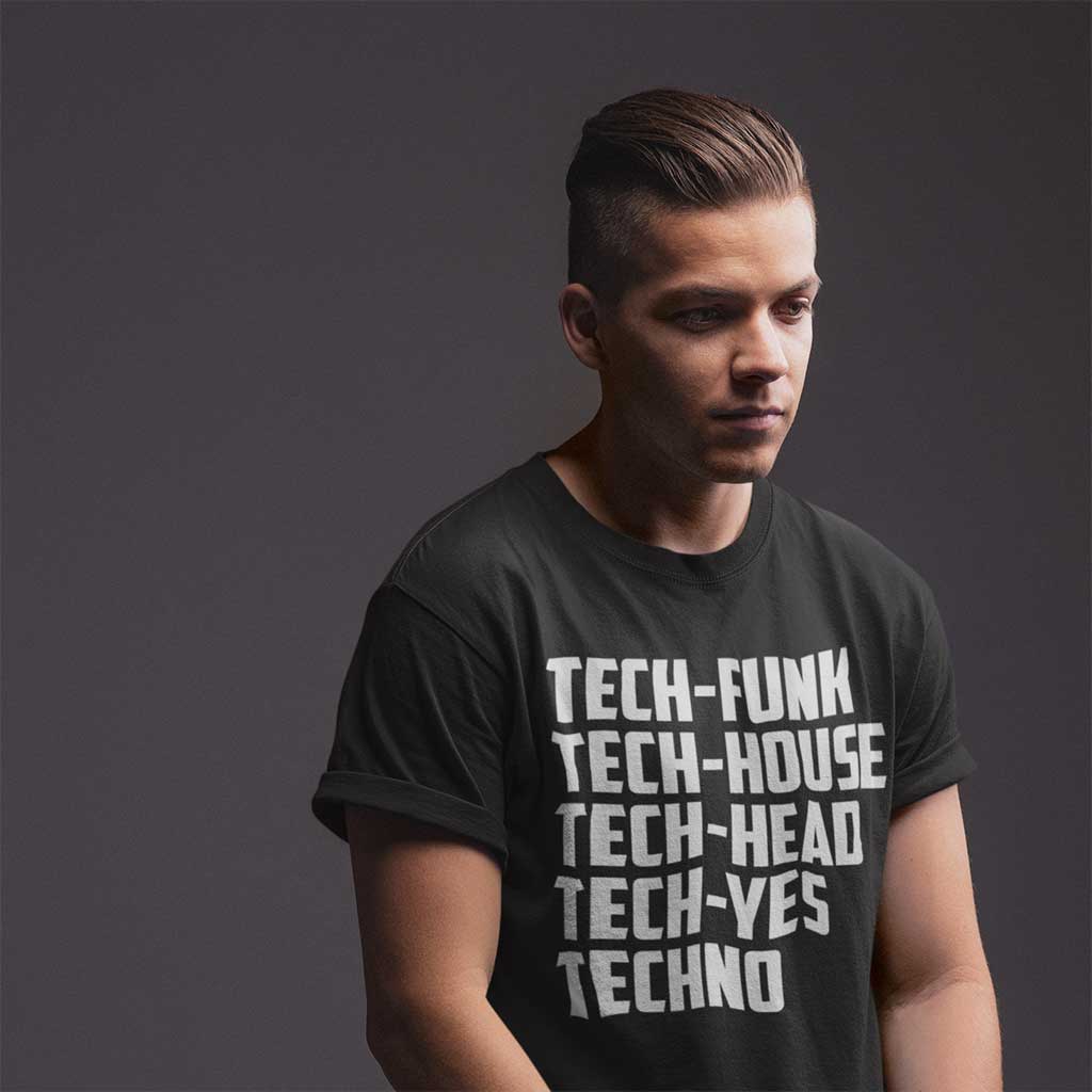 Techno Slogan Men's T-Shirt-Carl Cox-Essential Republik