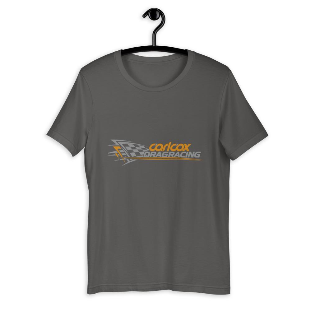 Carl Cox Dragracing Orange And Grey Logo Adult’s T-Shirt-Carl Cox-Essential Republik