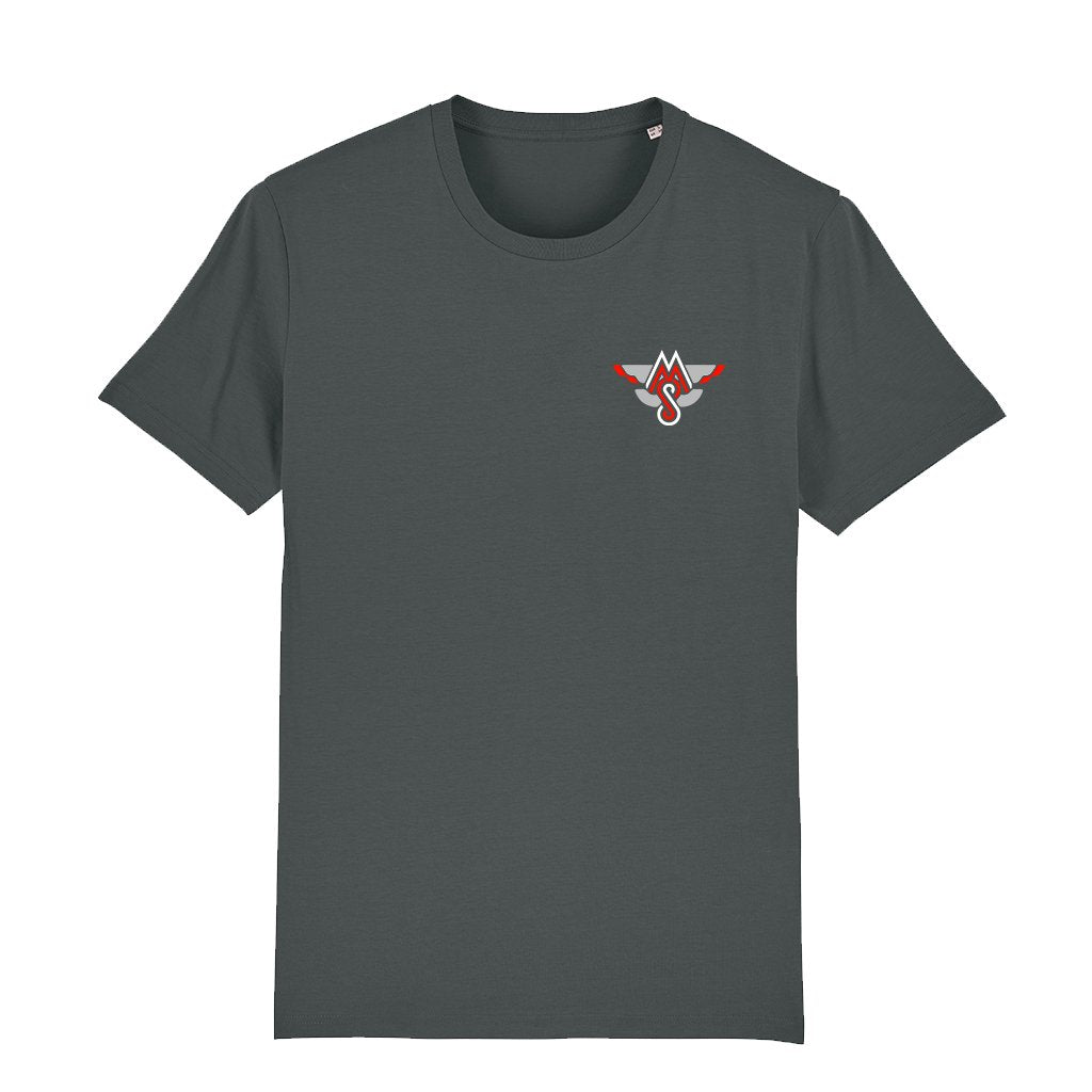 CC Motorsport Red White Logo Front And Back Print Men's Organic T-Shirt-Carl Cox-Essential Republik