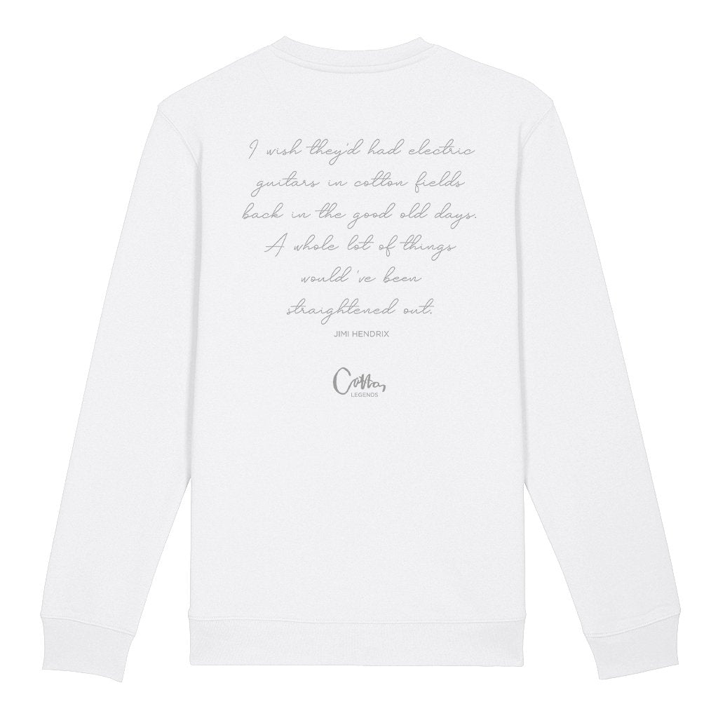 Cottton Legends Jimi Hendrix Front And Back Print Unisex Iconic Sweatshirt-Cotton Lifestyle-Essential Republik