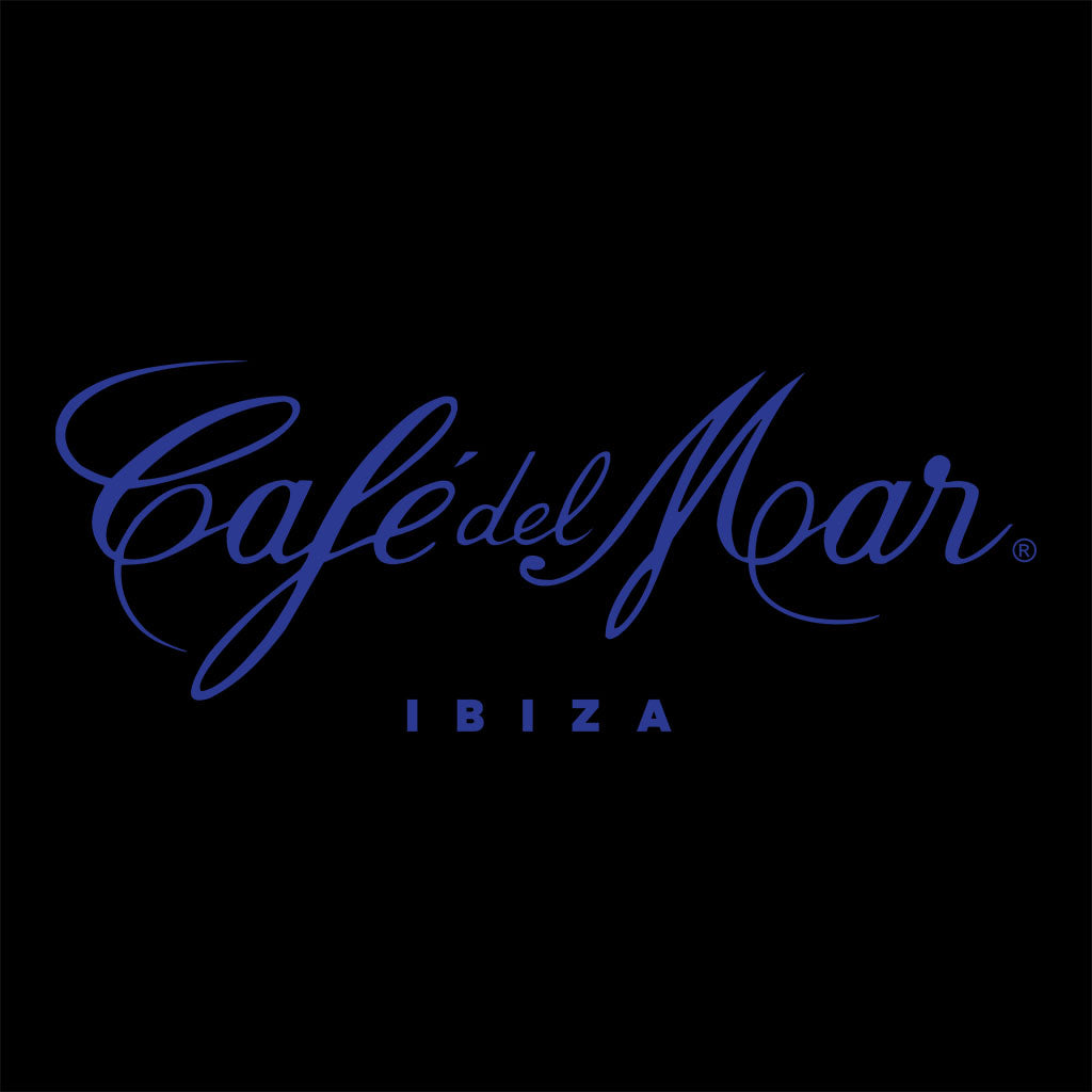 CafŽ del Mar Ibiza Blue Logo Cushion-CafŽ del Mar Ibiza Store