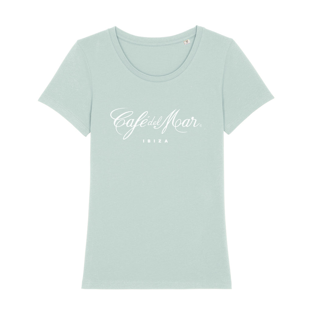 Café del Mar Ibiza White Logo Women's Iconic Fitted T-Shirt-CafŽ del Mar-Essential Republik