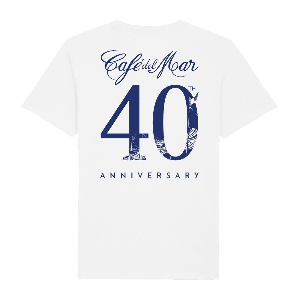 Café del Mar 40th Anniversary Logo Front And Back Print Kid's Organic T-Shirt-Café del Mar-Essential Republik