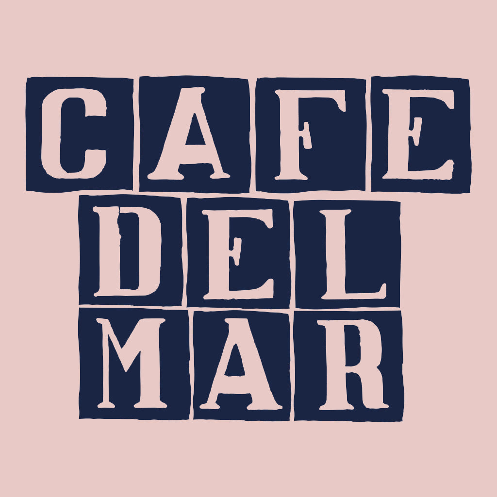 Café del Mar Blue Tile Logo Women's Iconic Fitted T-Shirt-Café del Mar-Essential Republik
