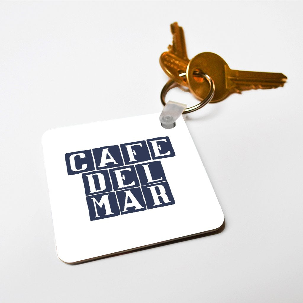 Café del Mar Blue Tile Logo Keyring-Café del Mar-Essential Republik
