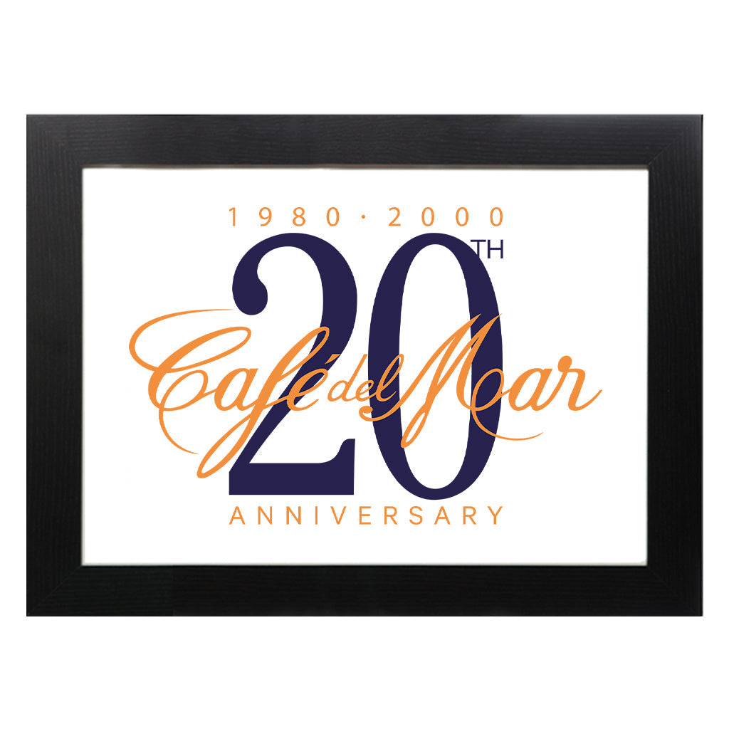 Café del Mar 20th Anniversary Logo Framed Print-Café del Mar-Essential Republik