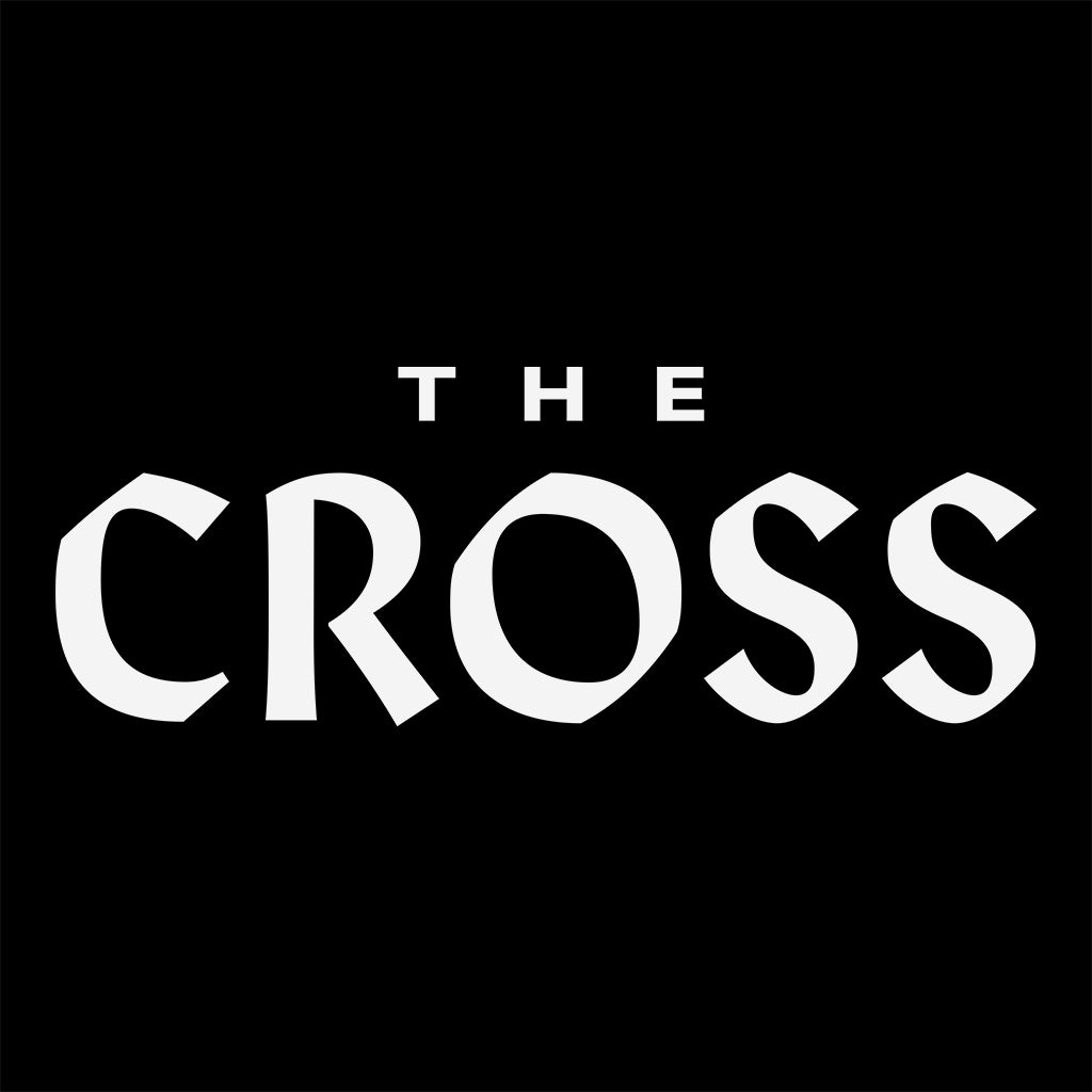 The Cross White Text Rear Neck Print Women's Iconic Fitted T-Shirt-The Cross-Essential Republik