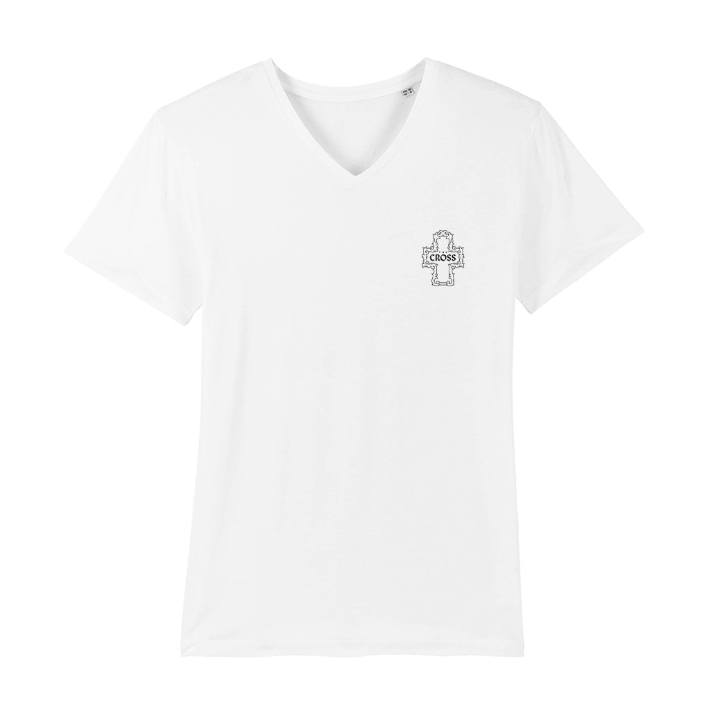 The Cross Black Logo Men's V-Neck T-Shirt-The Cross-Essential Republik