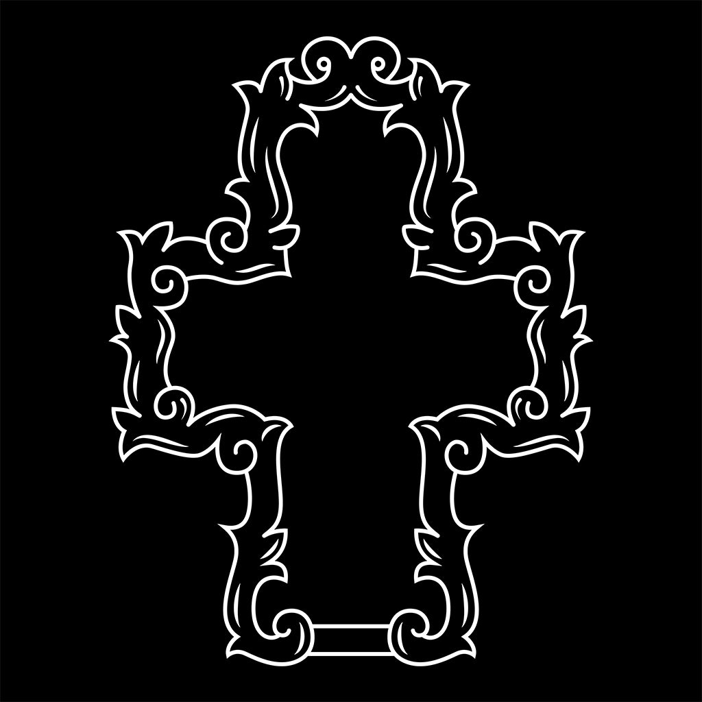 The Cross White Logo Unisex Cruiser Iconic Hoodie-The Cross-Essential Republik