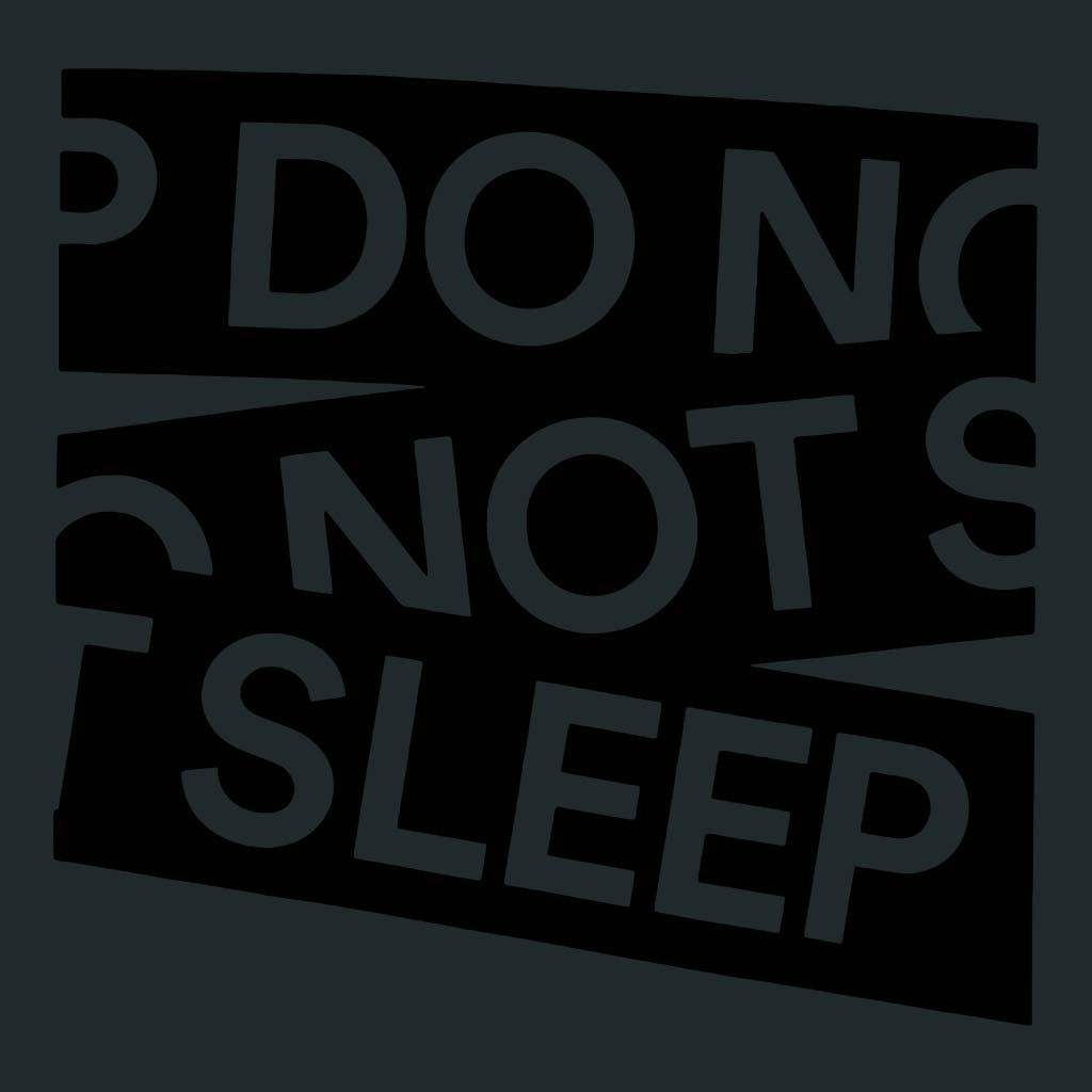 Do Not Sleep Black Tape Logo Men's Black Organic T-Shirt-Do Not Sleep-Essential Republik