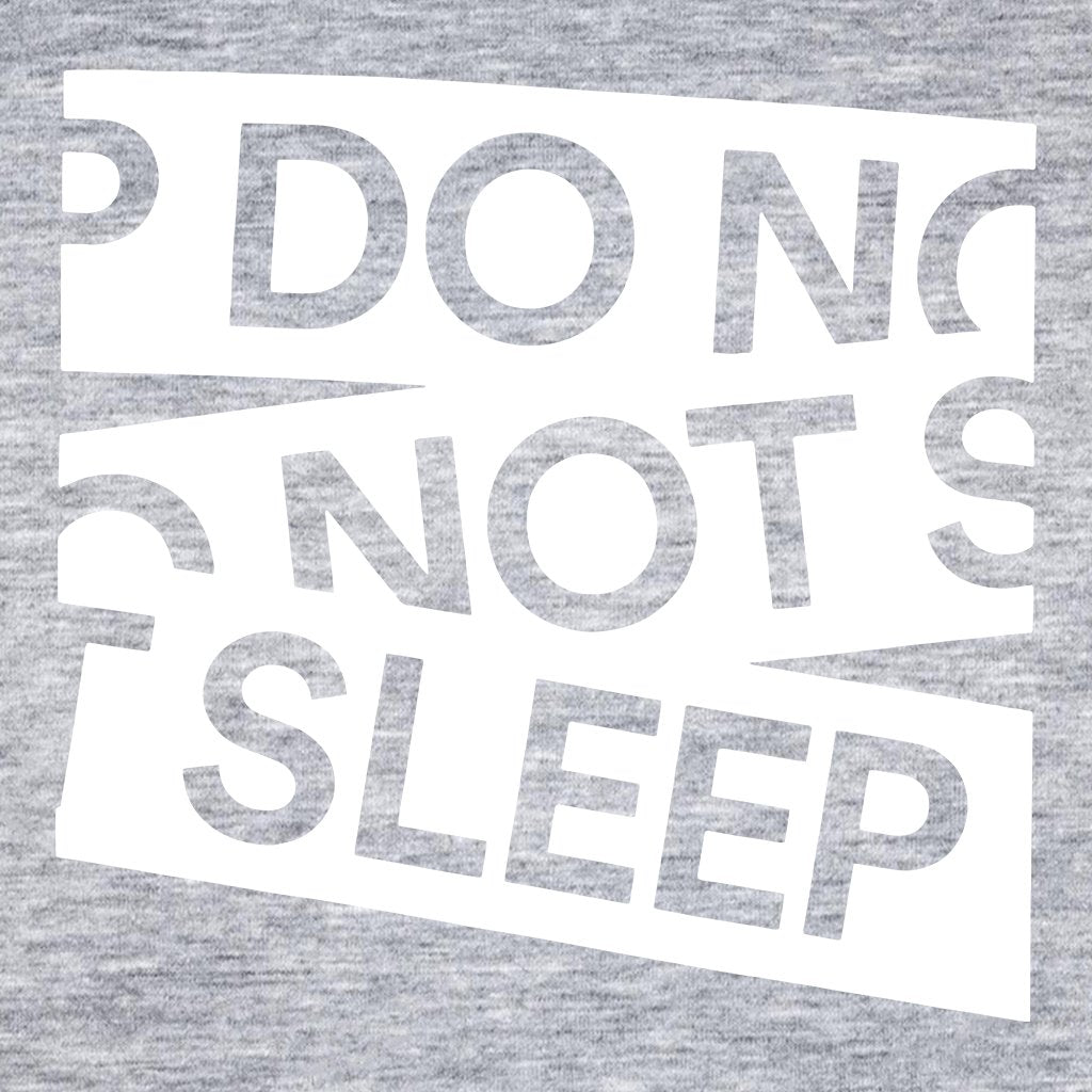 Do Not Sleep Vinyl Print White Tape Logo Men's Flyer Iconic Hoodie-Do Not Sleep-Essential Republik
