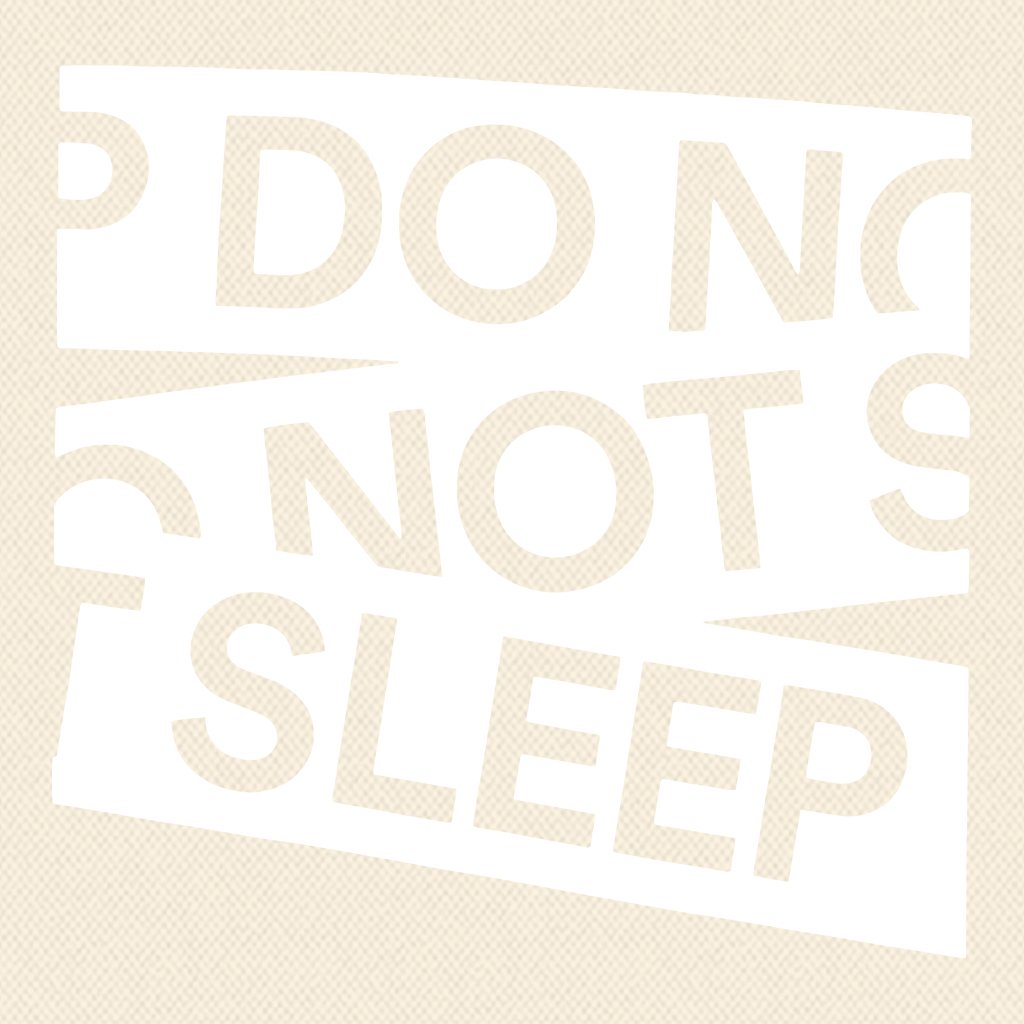 Do Not Sleep Vinyl Print White Tape Logo Cotton Tote Bag-Do Not Sleep-Essential Republik