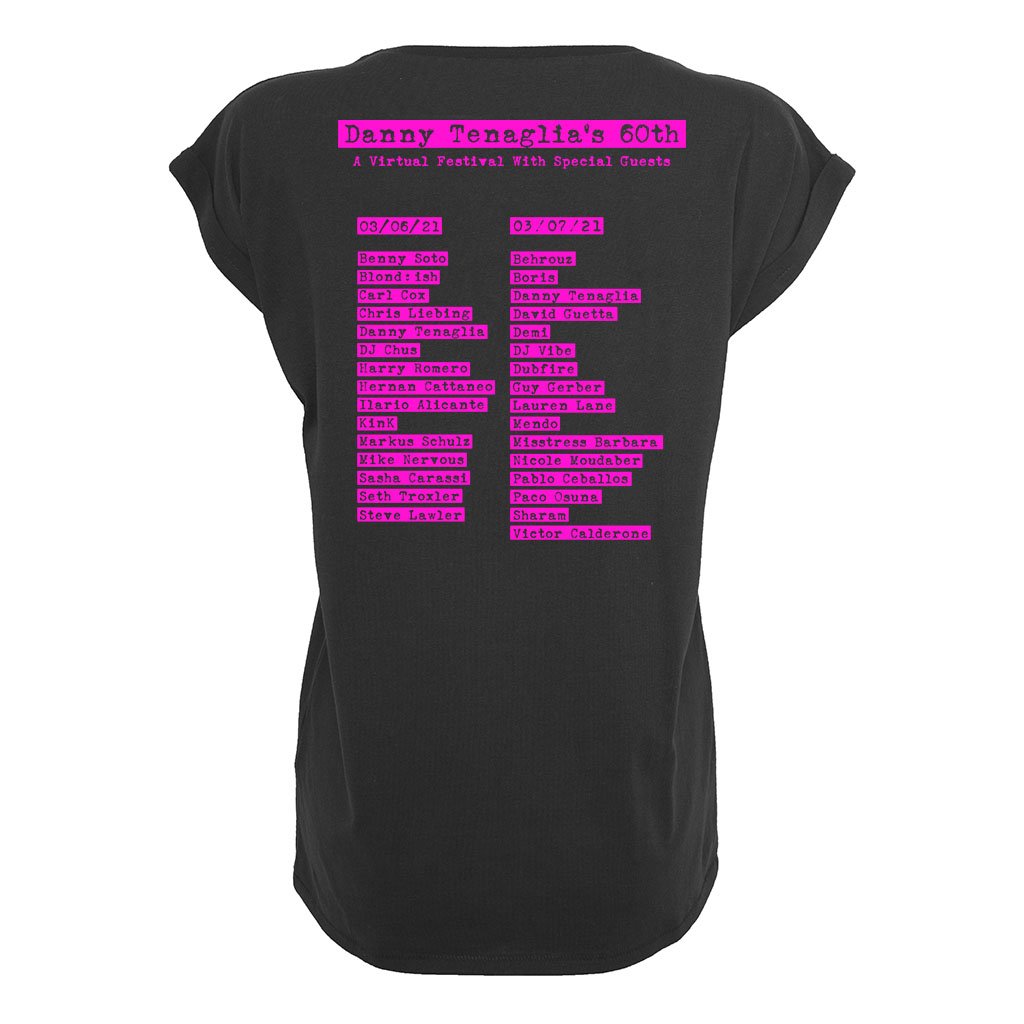 Danny Tenaglia 60th Birthday Virtual Festival Pink Women's Casual T-Shirt-Danny Tenaglia-Essential Republik