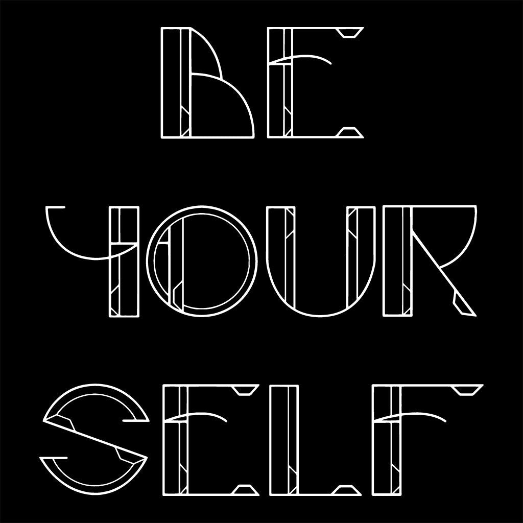 Be Yourself White Text Unisex Cruiser Iconic Hoodie-Danny Tenaglia-Essential Republik