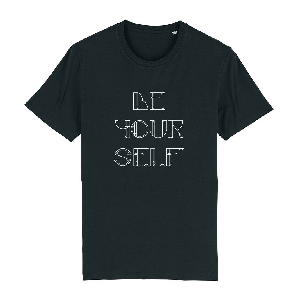 Be Yourself White Text Men's Organic T-Shirt-Danny Tenaglia-Essential Republik