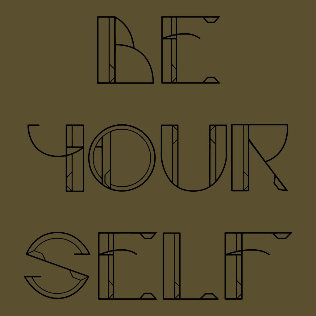 Be Yourself Black Text Unisex Cruiser Iconic Hoodie-Danny Tenaglia-Essential Republik