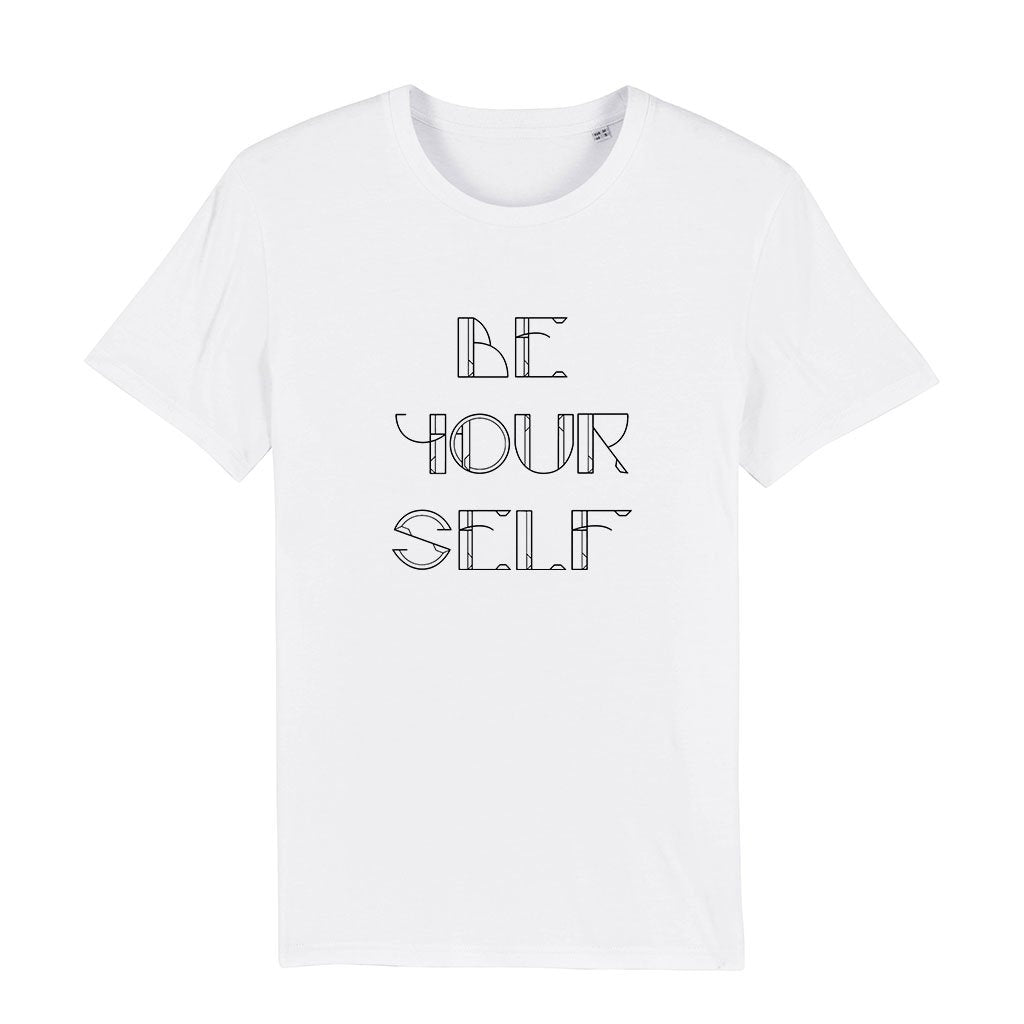 Be Yourself Black Text Men's Organic T-Shirt-Danny Tenaglia-Essential Republik