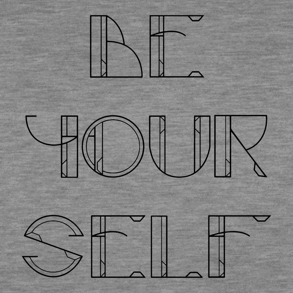 Be Yourself Black Text Unisex Cruiser Iconic Hoodie-Danny Tenaglia-Essential Republik