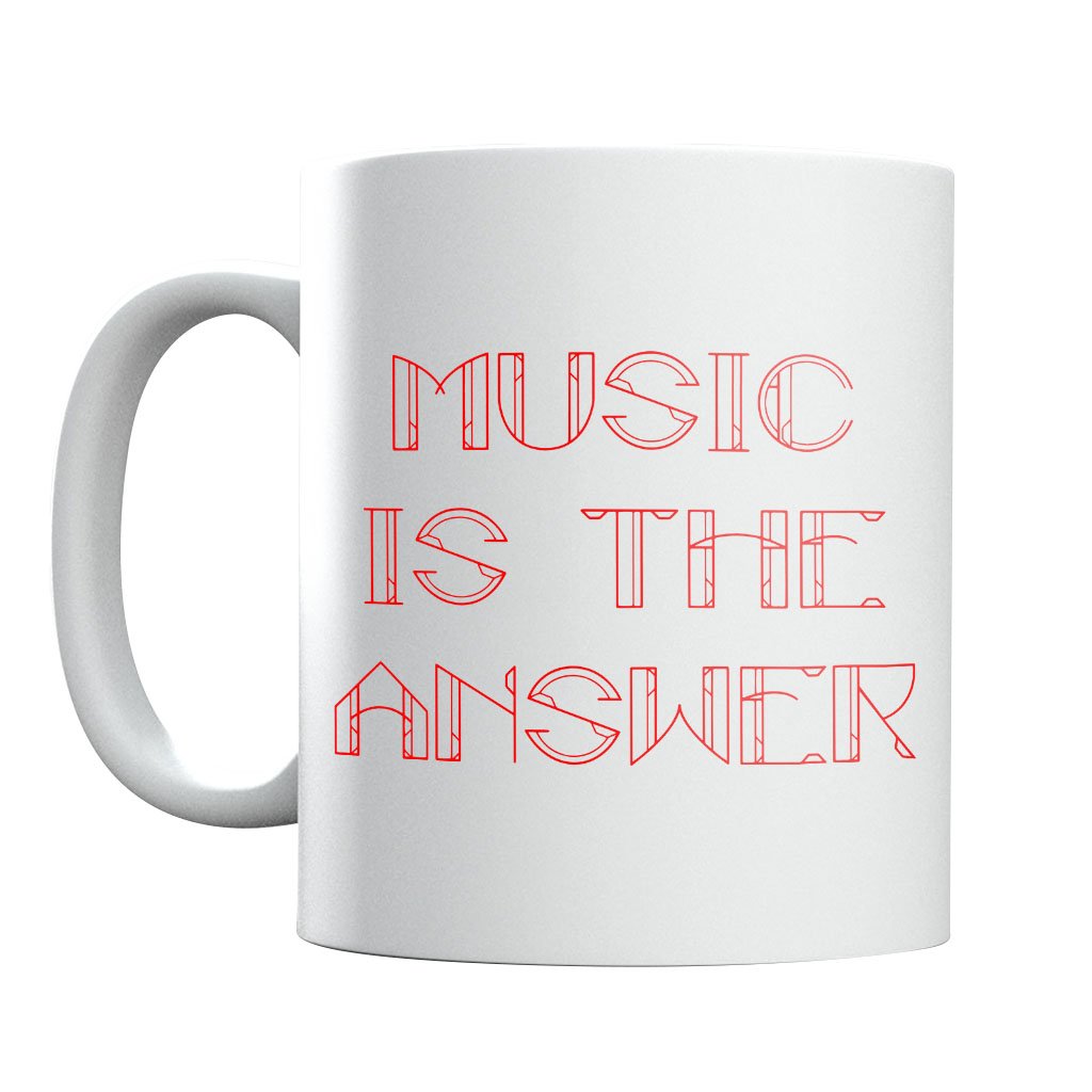 Music Is The Answer Red Text Mug-Danny Tenaglia-Essential Republik