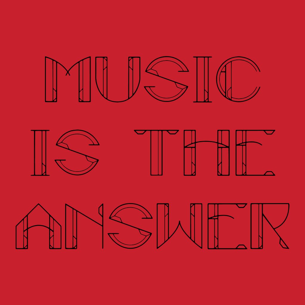 Music Is The Answer Black Text Unisex Cruiser Iconic Hoodie-Danny Tenaglia-Essential Republik